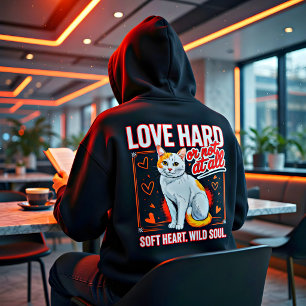 Lustiges Katzenliebhaber-Geschenk - Sanftes Herz W Hoodie