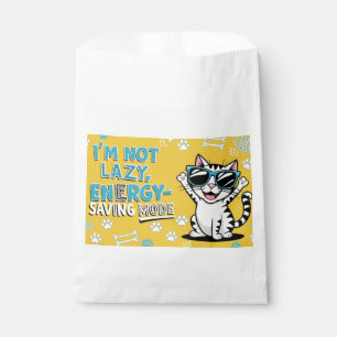 Lustiges Katzenposter, Cartoonkatze mit Sonnenbril Geschenktütchen