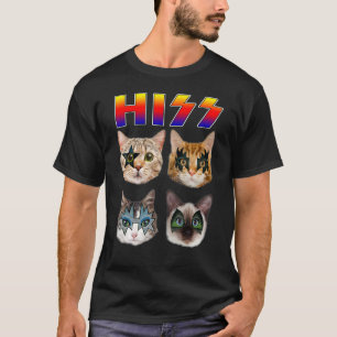 Lustiges Katzenschreck-Felsenroll-T-Shirt für Katz T-Shirt