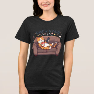 Lustiges Katzenshirt – Catflix & Chill Tee