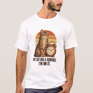 Lustiges Katzentagesplan-T-Shirt T-Shirt