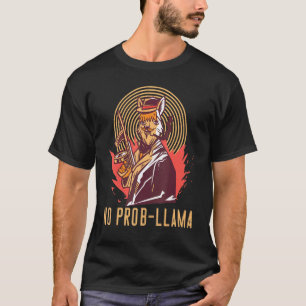 Lustiges Kein Problem Lama Tier Süße Mafia Lama T-Shirt