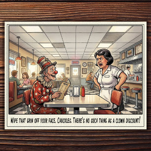 Lustiges Kellnerin Leben Restaurant Humor Postkart Postkarte
