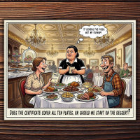 Lustiges Kellnerin Leben Restaurant Humor Postkart