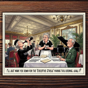 Lustiges Kellnerin Leben Restaurant Humor Postkart Postkarte