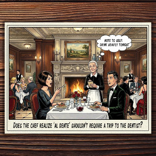Lustiges Kellnerin Leben Restaurant Humor Postkart Postkarte