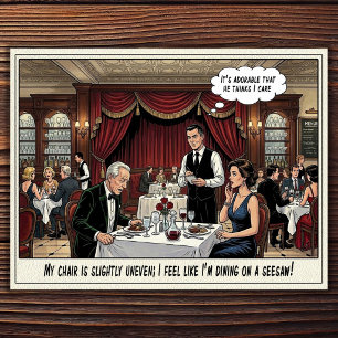 Lustiges Kellnerin Leben Restaurant Humor Postkart Postkarte