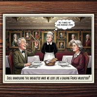 Lustiges Kellnerin Leben Restaurant Humor Postkart