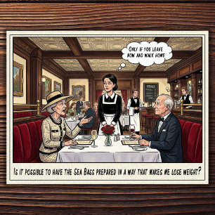 Lustiges Kellnerinnen-Leben Restaurant-Humor Postk Postkarte