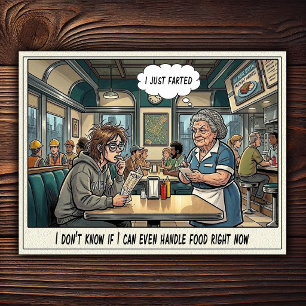Lustiges Kellnerinnen-Leben Restaurant-Humor Postkarte