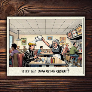 Lustiges Kellnerinnen-Leben Restaurant-Humor Postkarte