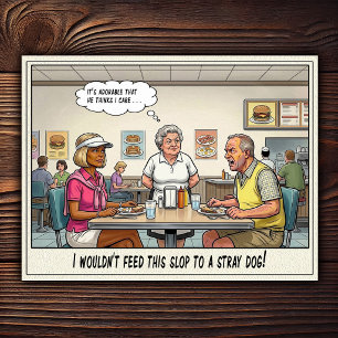 Lustiges Kellnerinnen-Leben Restaurant-Humor Postkarte