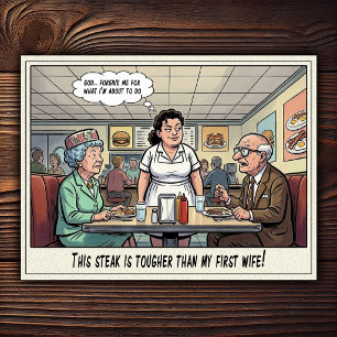 Lustiges Kellnerinnen-Leben Restaurant-Humor Postkarte