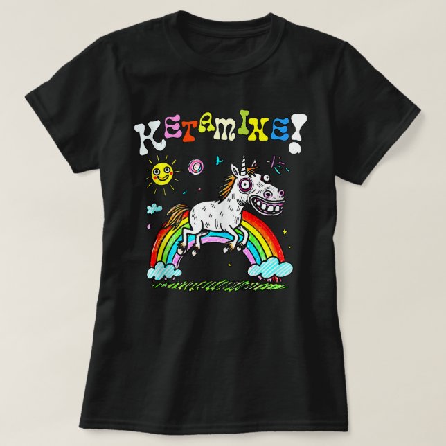 LUSTIGES KETAMIN-PFERD T-Shirt (Design vorne)