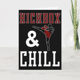 Lustiges Kickbox- und Chill-Kickbox-Zitat Meme-Ges Karte