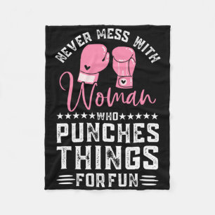 Lustiges Kickboxen für Männer Frauen Kickboxer-Wor Fleecedecke