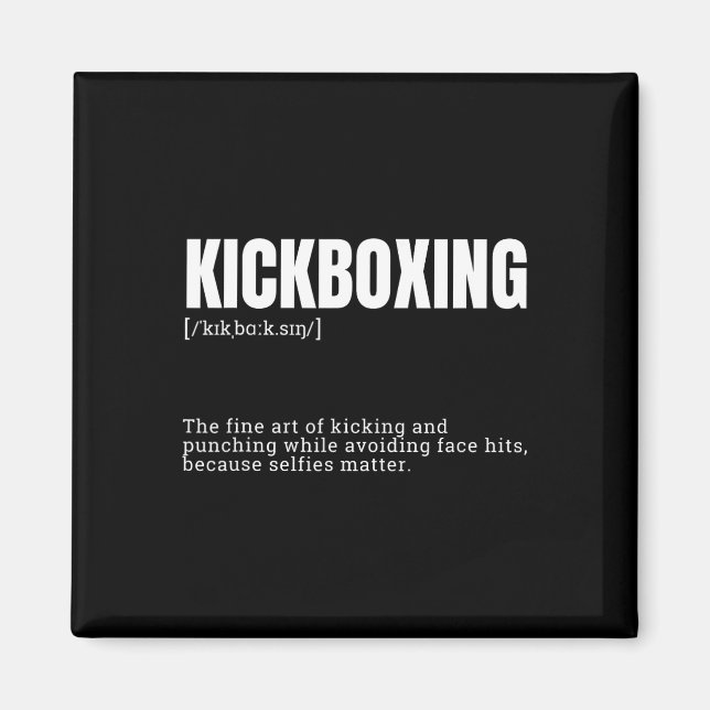 Lustiges Kickboxen-Hobby-Zitat Definition  Magnet (Vorne)