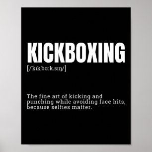 Lustiges Kickboxen-Hobby-Zitat Definition  Poster