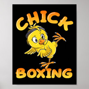 Lustiges Kickboxen kämpfendes Mädchen Süßes Kickbo Poster