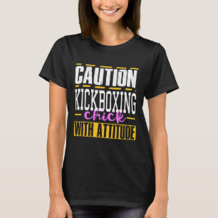 Lustiges Kickboxen Mädchen Mit Einstellung Frauen T-Shirt