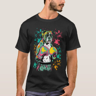 Lustiges Kickboxen oder Boxen Boxer Hund _1  T-Shirt