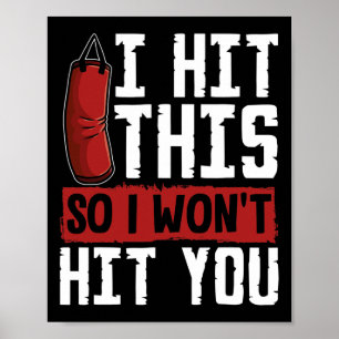 Lustiges Kickboxen-Shirt I Martial Arts Punching G Poster