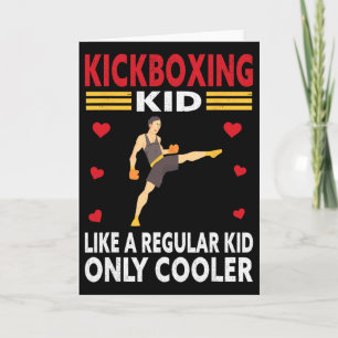 Lustiges Kinder-Kickboxer-Outfit - Boxendes Kind Karte