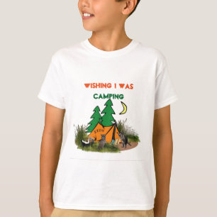 Lustiges Kinder-T-Shirt mit Campingzelt und Waschb T-Shirt