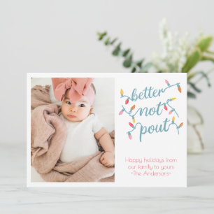 Lustiges Kinderfoto-Schmollmund-Feiertagskarte Feiertagskarte