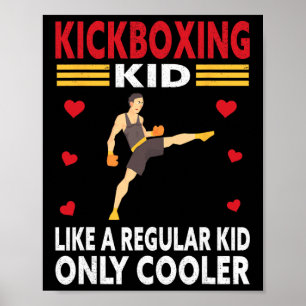 Lustiges Kinderkickboxer-Outfit - Boxendes Kind Poster