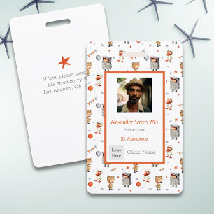 Lustiges Kinderkostüm-Muster Kinderarzt-ID Ausweis