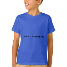 Lustiges Kinderschul-Shirt Snack zuerst, Hausaufga