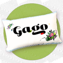 Lustiges Kissen 'Gago' Filipino Boho Dekor