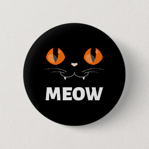 Lustiges Kitty-Shirt der Meow-Katze-Shirt Meow-Kit Button
