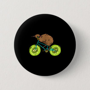 Lustiges Kiwi-Biker-Fahrradgeschenk Neuseeland Button