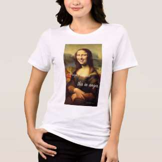 Lustiges Klassisches Kunst-Mona-Lisa-Lächeln-Parod Tri-Blend Shirt