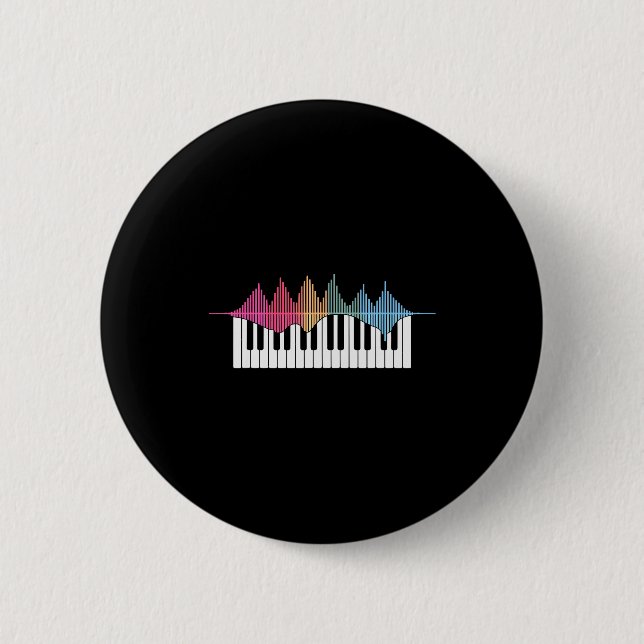 Lustiges Klavierdesign für Männer Frauen Kinder Pi Button (Vorderseite)