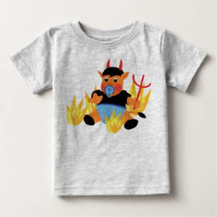 Lustiges kleines Teufels-Baby-T-Shirt - Cute Red Baby T-shirt
