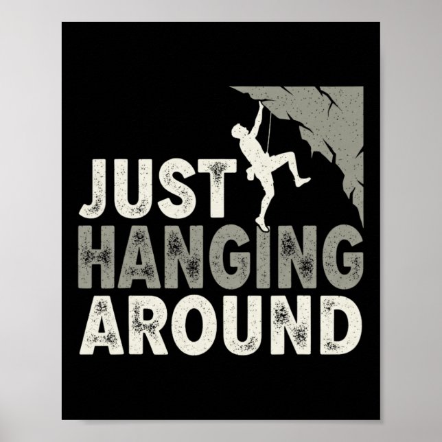 Lustiges Klettern Bouldering Bergsteigen  Poster (Vorne)