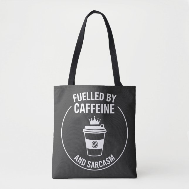 Lustiges Koffein- und Sarkasmus-Zitat-Design (Vorderseite)