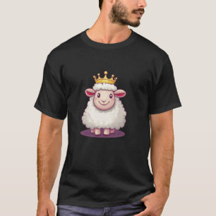 Lustiges Königreich Schaf regiert mit einer Kronen T-Shirt