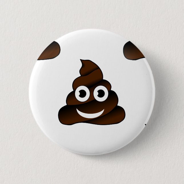 lustiges Kopo-Piktogramm Button (Vorderseite)