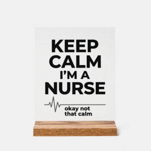 Lustiges Krankenpfleger Keep Calm Vintage Gravur S Acrylschild