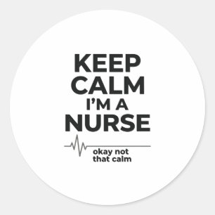 Lustiges Krankenpfleger Keep Calm Vintage Gravur S Runder Aufkleber