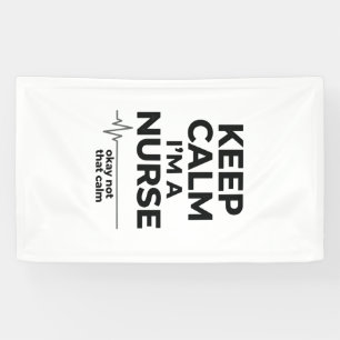 Lustiges Krankenpfleger Keep Calm Vintage Gravur T Banner