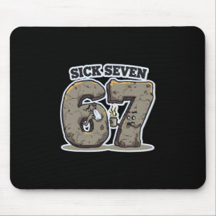Lustiges Krankes Sieben 67 Meme Kostüm Niesen Erkä Mousepad