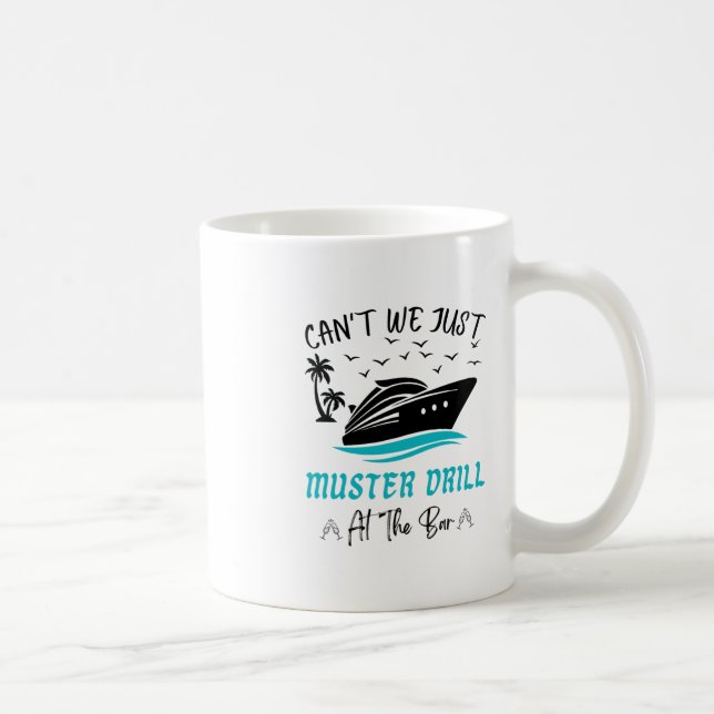 Lustiges Kreuzfahrt-Muster-Drill-Trinkdesign  Kaffeetasse (Rechts)