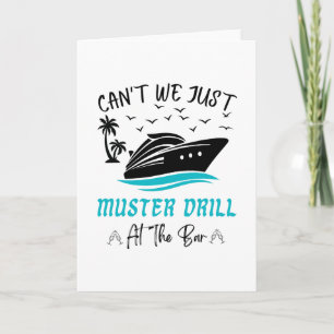 Lustiges Kreuzfahrt-Muster-Drill-Trinkdesign Karte