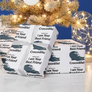 Lustiges Krokodil Alligator  Geschenkpapier