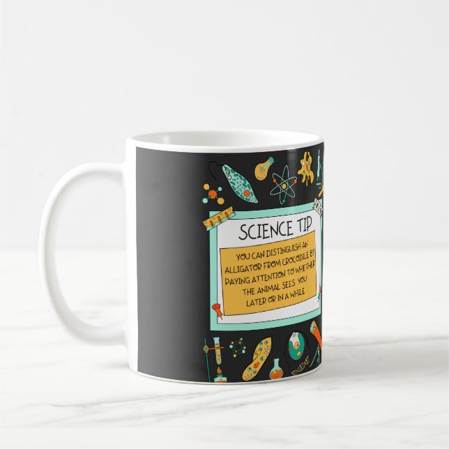 Lustiges Krokodil Alligator Wissenschaft Kaffeetasse (Links)